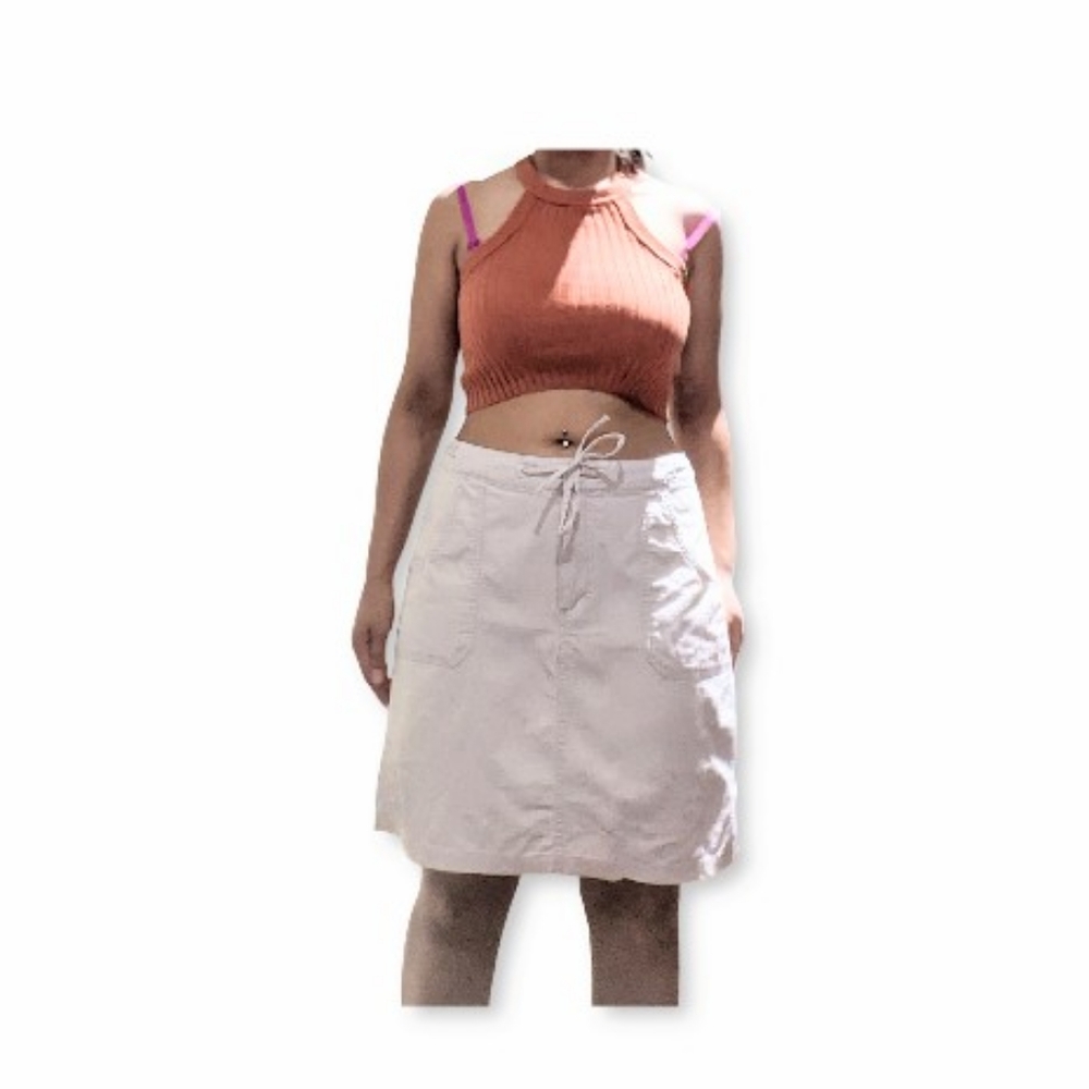 CIERA AND CO Cargo Skirt in Cream Y2K Fashion